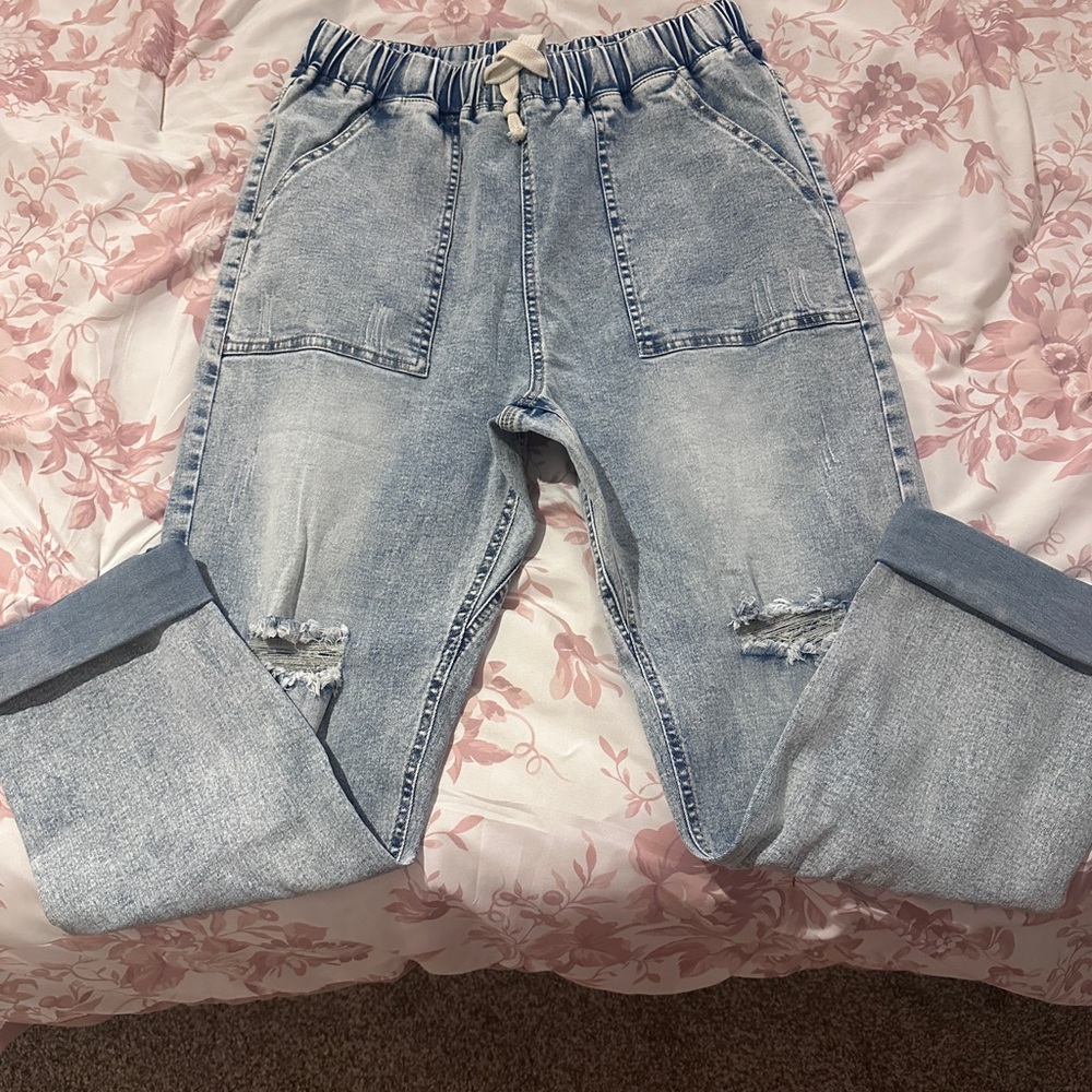 Zara Light Blue Boyfriend Jeans